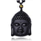 Colgante Cabeza de Buda en Obsidiana con Cristales - Collar de Pareja