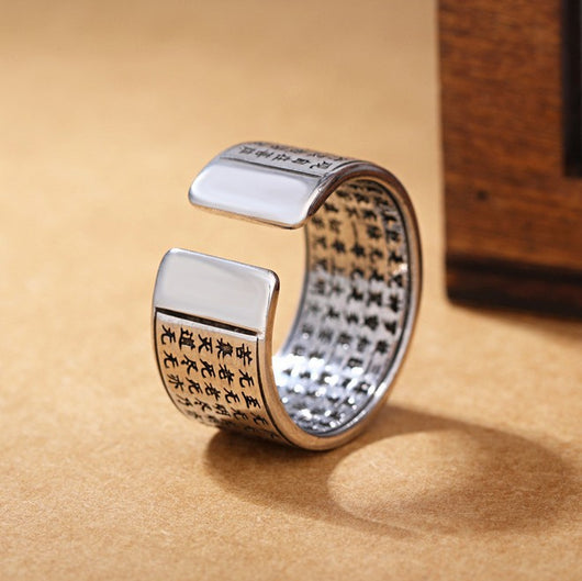 Anillo de Plata con el Sutra del Corazón - Image 3