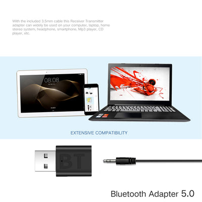 Adaptador Bluetooth 5.0 Transmisor y Receptor 2 en 1 para Auto, TV y Computadora - Image 6