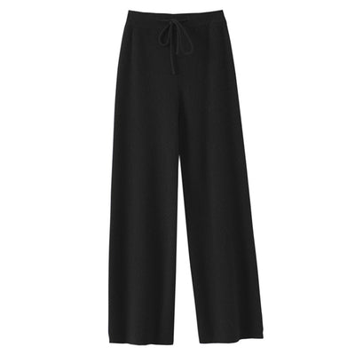 Pantalones de Lana Cintura Alta Relajados de Corte Recto - Image 11