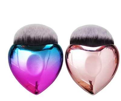 Brocha de Maquillaje en Forma de Corazón - Herramienta Profesional Portátil