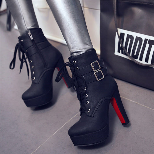 Botas de Tacón Grueso Ultra Alto para Mujer