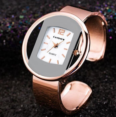 Reloj de Lujo para Mujer - Pulsera Elegante Dorado y Plateado - Image 8