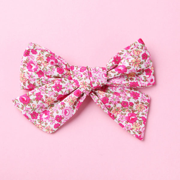 Pasador Infantil Floral Pastoral con Moño Delicado - Image 12