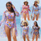 Bikini de Tres Piezas Estampado Multicolor