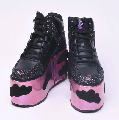 Zapatos Plataforma con Lentejuelas Negras - Estilo Cloud YRU - Image 9