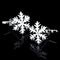Gemelos Plateados con Diseño de Copo de Nieve y Diamante para Hombre