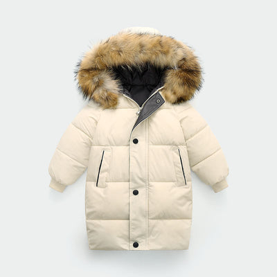 Abrigo Infantil Grueso con Cuello de Pelaje - Talla Mediana y Grande - Image 9