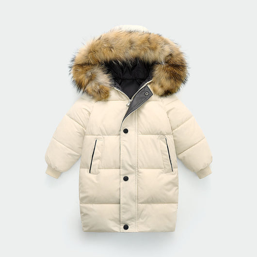 Abrigo Infantil Grueso con Cuello de Pelaje - Talla Mediana y Grande - Image 9