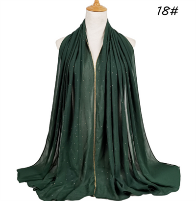 Pañuelo de Gasa Perla con Cuentas 70x180cm - Elegancia Versátil - Image 20