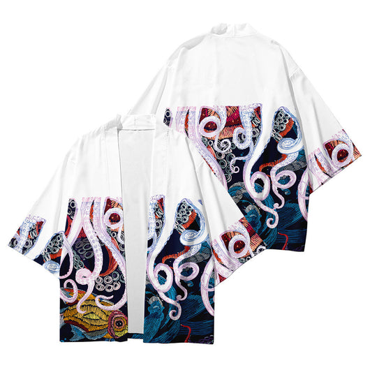 Camisa Suelta Hombre Estampado 3D Pulpo - Image 10
