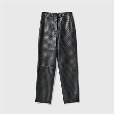 Pantalones Rectos de Ante Premium con Diseño en Relieve - Image 5