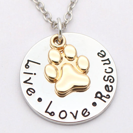 Collar Huella de Perro "Vive · Ama · Rescata" - Image 9