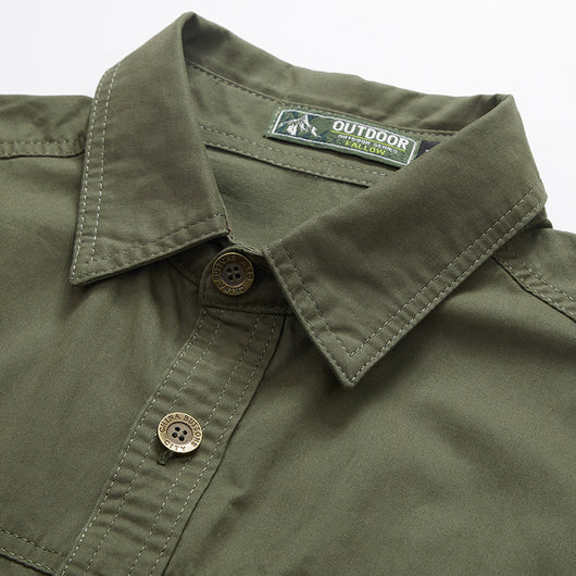 Camisa de Trabajo Otoñal para Hombre Talla Grande - Image 3