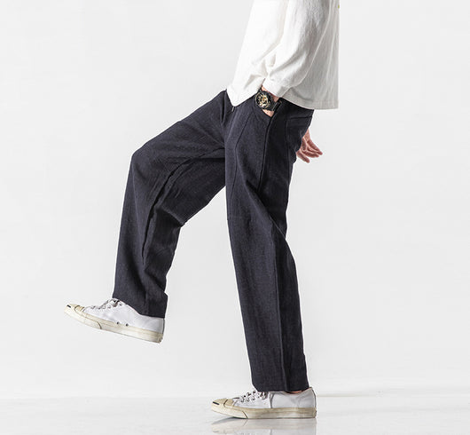 Pantalones de Lino y Algodón para Hombre - Corte Relajado y Transpirable - Image 3