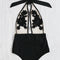 Bikini Enterizo con Apliques Elegante