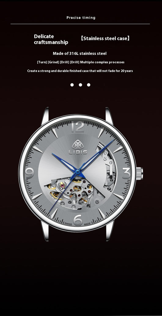 Reloj Automático de Acero Inoxidable Resistente al Agua con Esfera Luminosa - Image 19
