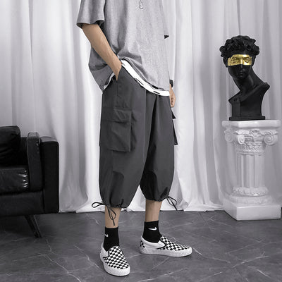 Pantalones Cortos Overol Hombre Verano Estilo Coreano - Image 4
