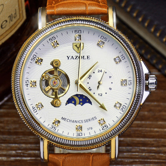 Reloj Mecánico Automático Tourbillon Hueco - Elegancia Empresarial para Hombres