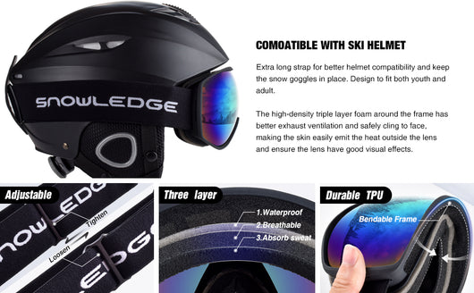 Gafas de Esquí Antivaho Doble Capa para Hombre y Mujer - Compatible con Lentes Correctivos - Image 13