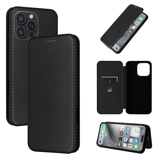 Funda Abatible de Fibra de Carbono para Teléfono Flip