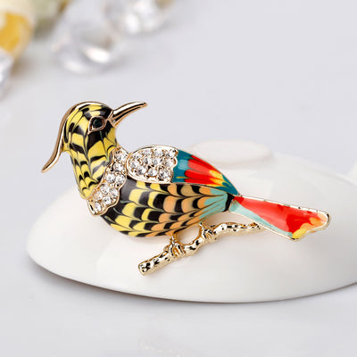 Broche de Ave Silvestre con Pintura al Óleo Degradada - Image 9