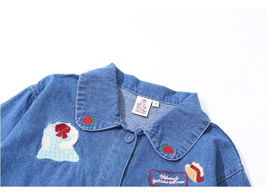 Camisa de Mezclilla Azul con Manga Larga para Mujer - Diseño Juvenil y Adorable - Image 6