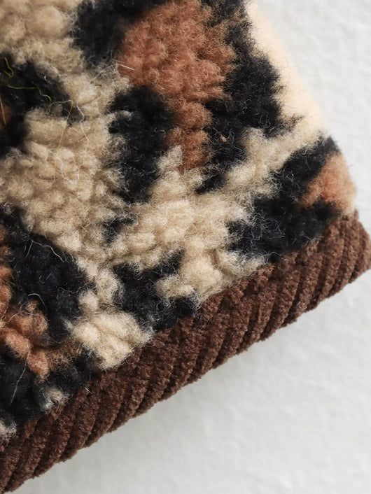 Abrigo Suelto de Piel de Cordero Estampado Leopardo - Image 20