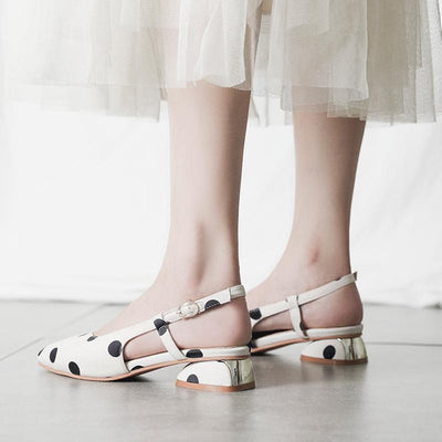 Sandalias Baotou con Tacón Grueso Estilo Hada - Punta Afilada y Hebilla Ajustable