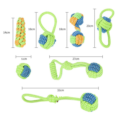 Juego de Cuerdas de Algodón Resistentes para Limpiar Dientes de Perros y Gatos