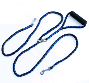 Cuerda de Tracción Doble para Dos Perros con Asas Tejidas a Mano - Image 4