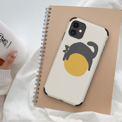 Funda para iPhone 12 con Arte de Gatito Pintado a Mano - Image 3