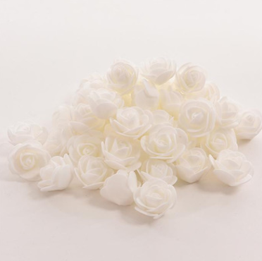 50 Rosas de Espuma PE Simuladas - Flores Artificiales para Caja de Regalo