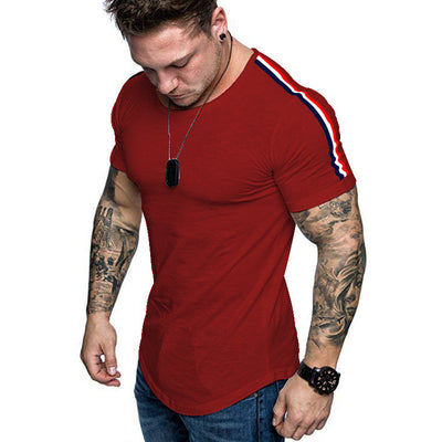 Camiseta con Detalles de Costura en los Hombros