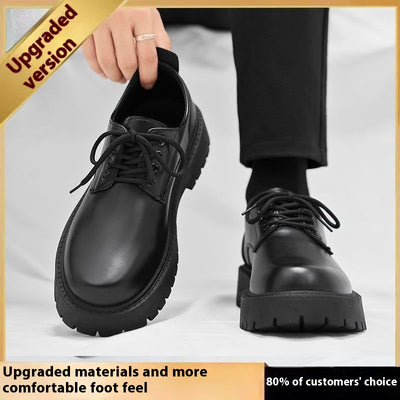 Botas Negras de Cuero para Hombre con Cierre Lateral y Plataforma Elevada - Image 7