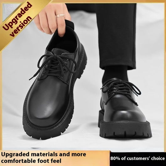 Botas Negras de Cuero para Hombre con Cierre Lateral y Plataforma Elevada - Image 7