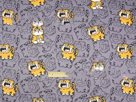 Tela Twill de Algodón Ecológico Little Tiger con Estampado Natural - Image 6