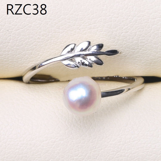 Anillo de Perla Barroca Natural Diseño Luna Platino - Image 37