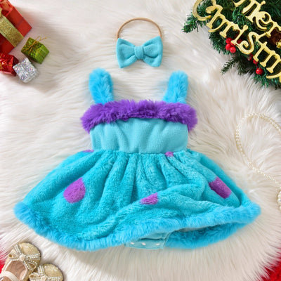 Vestido de Lana para Niña con Tirantes y Lunares - Image 4