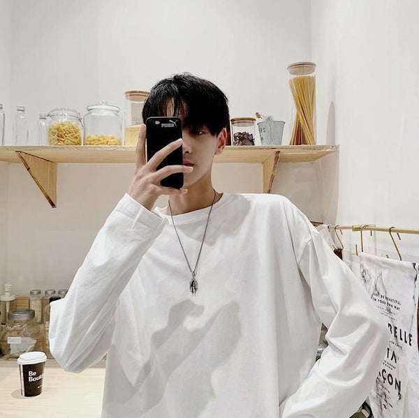 Sudadera Hombre Parches Blanco y Negro con Diseño Moderno