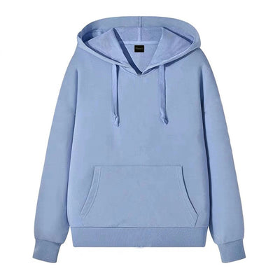 Suéter Hoodie Hombre Color Sólido Clásico - Image 9