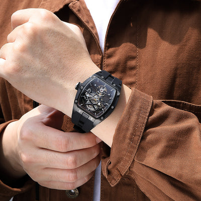 Reloj Mecánico Automático Hueco de Acero Inoxidable para Hombre - Image 3