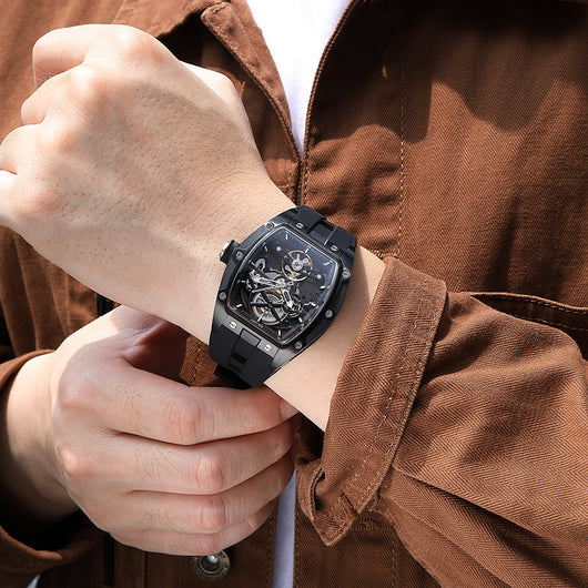 Reloj Mecánico Automático Hueco de Acero Inoxidable para Hombre - Image 3