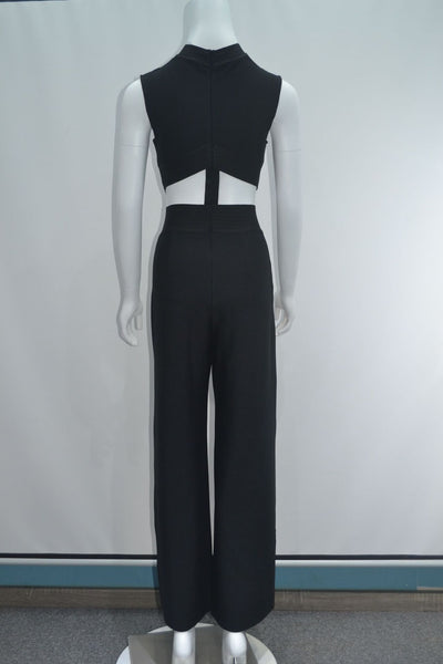 Mono Elegante sin Mangas con Cuello de Pie y Detalles Calados - Image 14