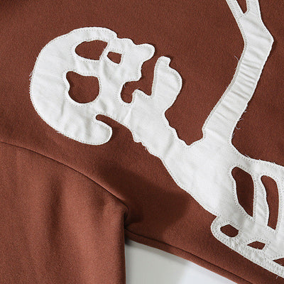 Sudadera con Capucha y Panel de Calavera Ósea - Image 5