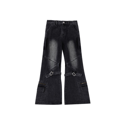 Pantalones Skinny Desgastados con Parches y Diseño Vintage - Image 12
