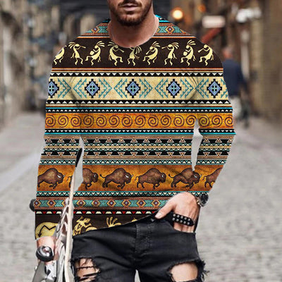Suéter Pullover con Estampado Geométrico 3D en Colores Digitales - Image 10
