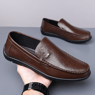 Zapatos Casuales de Cuero Transpirable para Hombre con Suela Suave