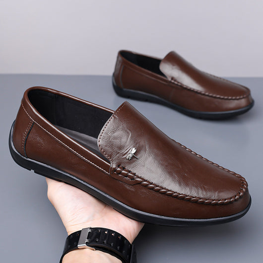 Zapatos Casuales de Cuero Transpirable para Hombre con Suela Suave