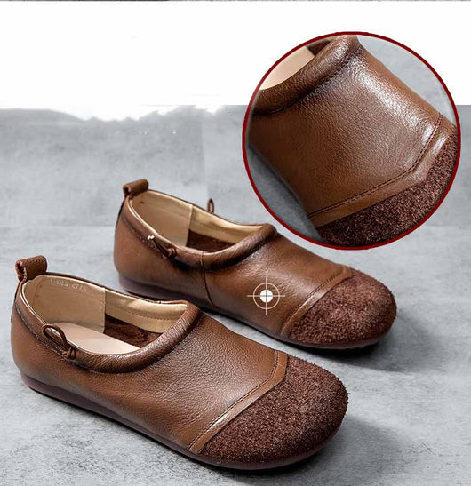Zapatos Casuales de Cuero para Mujer con Suela Blanda Estilo Retro - Image 10